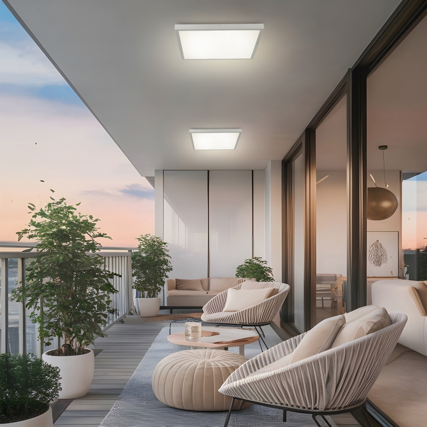 Brilagi - LED vannitoa laelamp FRAME LED/50W/230V 3000/4000/6000K 60x60 cm IP44 hõbedane