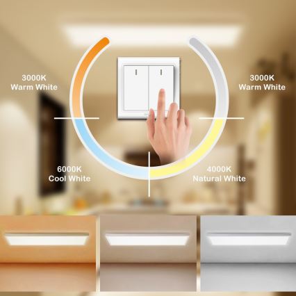 Brilagi - LED-vannitoa laevalgusti FRAME LED/50W/230V 120x30 cm 3000/4000/6000K IP44 valge