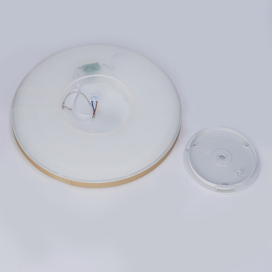 Brilagi - Üliõhuke vannitoa LED-laelamp 24W/230V, läbimõõt 42 cm, kuldne, IP54