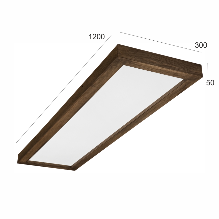 Brilagi - LED Vannitoa laevalgusti WOODY FRAME LED/50W/230V 120x30 cm IP44 pähkel