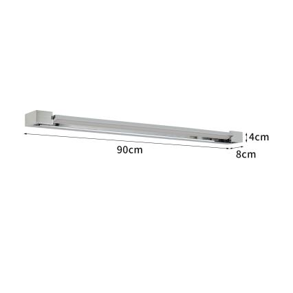 Brilagi - AQUA LINE LED vannitoa peeglivalgusti, 24W, 230V, 90 cm, IP44, läikiv kroom, CRI 90