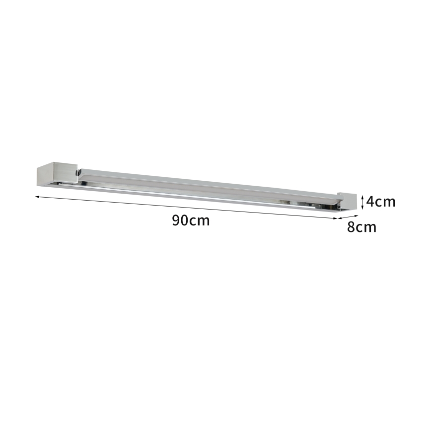 Brilagi - AQUA LINE LED vannitoa peeglivalgusti, 24W, 230V, 90 cm, IP44, läikiv kroom, CRI 90