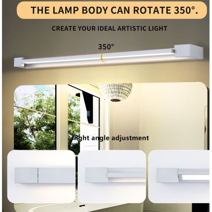 Brilagi – AQUA LINE LED vannitoa peegli valgusti LED/24W/230V, 90 cm, IP44, mattkroom, CRI 90