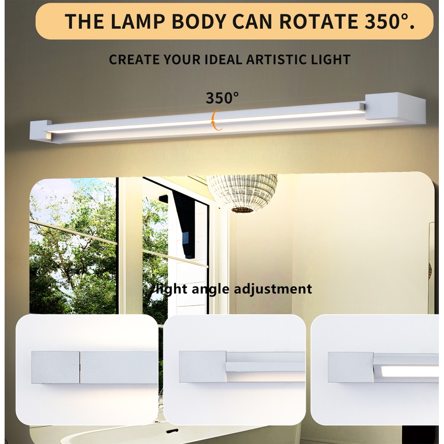 Brilagi – AQUA LINE LED vannitoa peegli valgusti LED/24W/230V, 90 cm, IP44, mattkroom, CRI 90