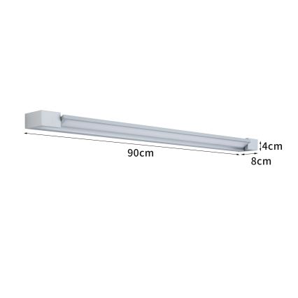 Brilagi – AQUA LINE LED vannitoa peegli valgusti LED/24W/230V, 90 cm, IP44, mattkroom, CRI 90