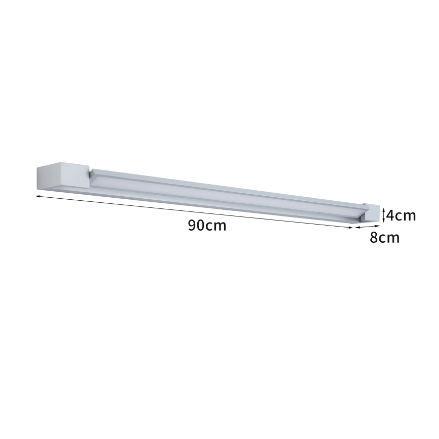 Brilagi – AQUA LINE LED vannitoa peegli valgusti LED/24W/230V, 90 cm, IP44, mattkroom, CRI 90
