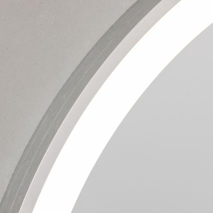 Brilagi - TORINO LED vannitoa peegel, 19 W / 230 V, läbimõõt 60 cm, hõbedane, IP44, CRI 90, hämardatav + CCT