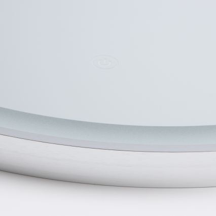 Brilagi - TORINO LED vannitoa peegel, 19 W / 230 V, läbimõõt 60 cm, hõbedane, IP44, CRI 90, hämardatav + CCT