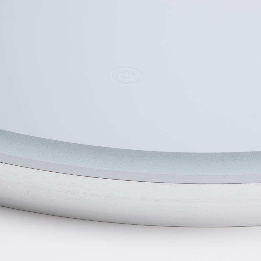 Brilagi - TORINO LED vannitoa peegel, 19 W / 230 V, läbimõõt 60 cm, hõbedane, IP44, CRI 90, hämardatav + CCT