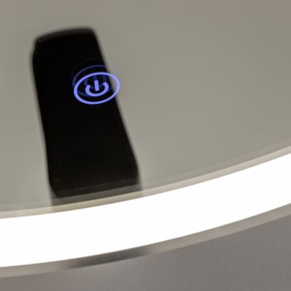 Brilagi - TORINO LED vannitoa peegel, 19 W / 230 V, läbimõõt 60 cm, hõbedane, IP44, CRI 90, hämardatav + CCT