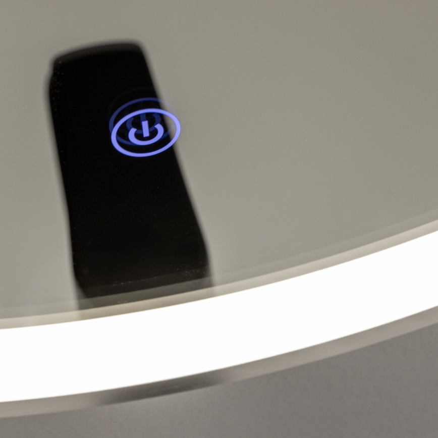 Brilagi - TORINO LED vannitoa peegel, 19 W / 230 V, läbimõõt 60 cm, hõbedane, IP44, CRI 90, hämardatav + CCT