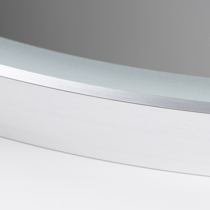 Brilagi - TORINO LED vannitoa peegel, 19 W / 230 V, läbimõõt 60 cm, hõbedane, IP44, CRI 90, hämardatav + CCT