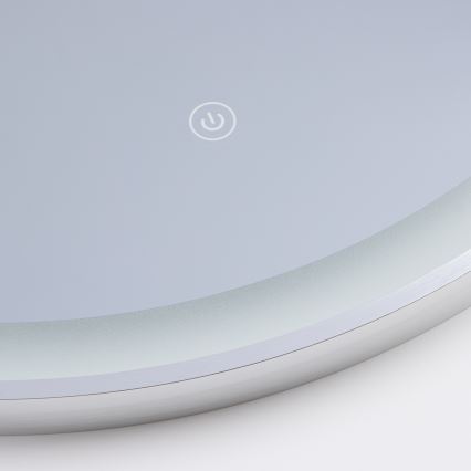 Brilagi - TORINO LED vannitoa peegel, 19 W / 230 V, läbimõõt 60 cm, hõbedane, IP44, CRI 90, hämardatav + CCT