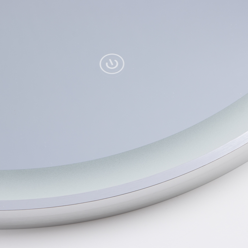 Brilagi - TORINO LED vannitoa peegel, 19 W / 230 V, läbimõõt 60 cm, hõbedane, IP44, CRI 90, hämardatav + CCT