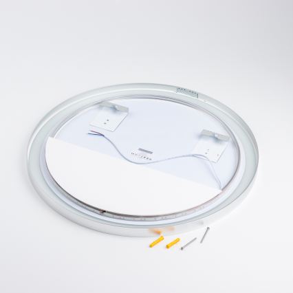 Brilagi - TORINO LED vannitoa peegel, 19 W / 230 V, läbimõõt 60 cm, hõbedane, IP44, CRI 90, hämardatav + CCT