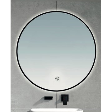 Brilagi - LED-vannitoapeegel VENA BLACK LED/19W/230V Ø 60 cm IP44 CRI 90 hämardatav + CCT
