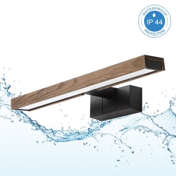 Brilagi - LED vannitoapeegli valgusti 3-ühes WOODY MIRROR LED/8W/230V 40 cm IP44 must/tamm pähkel