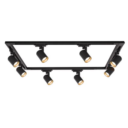 Brilagi - liistisüsteemi spotvalgusti HUSKY 8xGU10/10W/230V must
