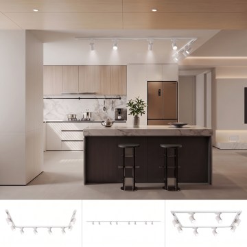 BRILAGI - Liistsüsteemi punktvalgusti HUSKY 8xGU10/10W/230V 300 cm valge