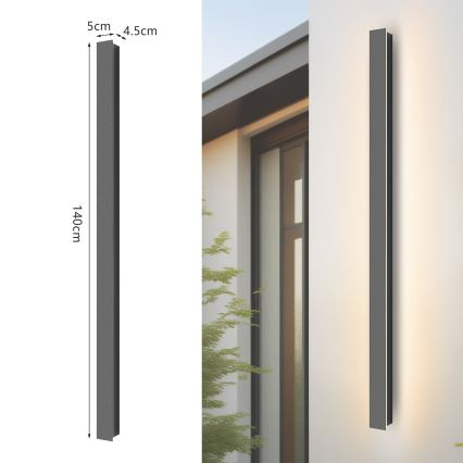 Brilagi - LINEAR LED välisseinavalgusti LED/32W/230V 4000K IP65 140 cm antratsiit