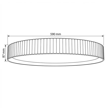 Brilagi - LED-hämardatav laelamp LUCIA LED/60W/230V 3000-6500K läbimõõt 59 cm pruun + kaugjuhtimispult