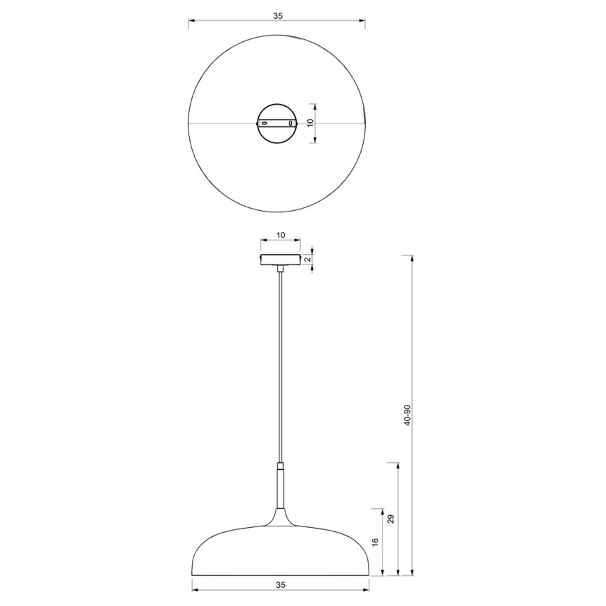 Brilagi - Lühter ABRAHAM 1xE27/60W/230V d. 35 cm must