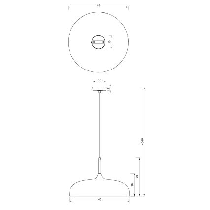 Brilagi - Lühter ABRAHAM 1xE27/60W/230V d. 45 cm beež