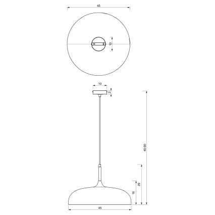Brilagi - Lühter ABRAHAM 1xE27/60W/230V d. 45 cm roheline