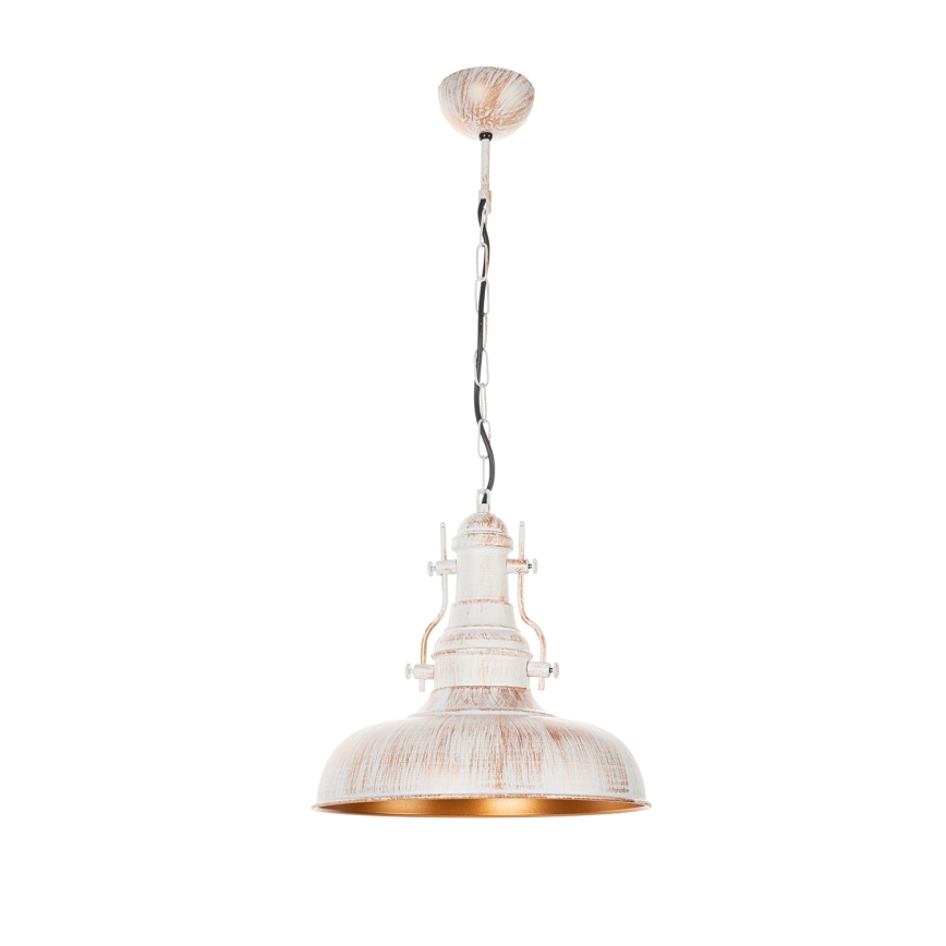 Brilagi - Lühter ahelaga PYRONIC 1xE27/40W/230V läbimõõt 32 cm kreemjas/patina