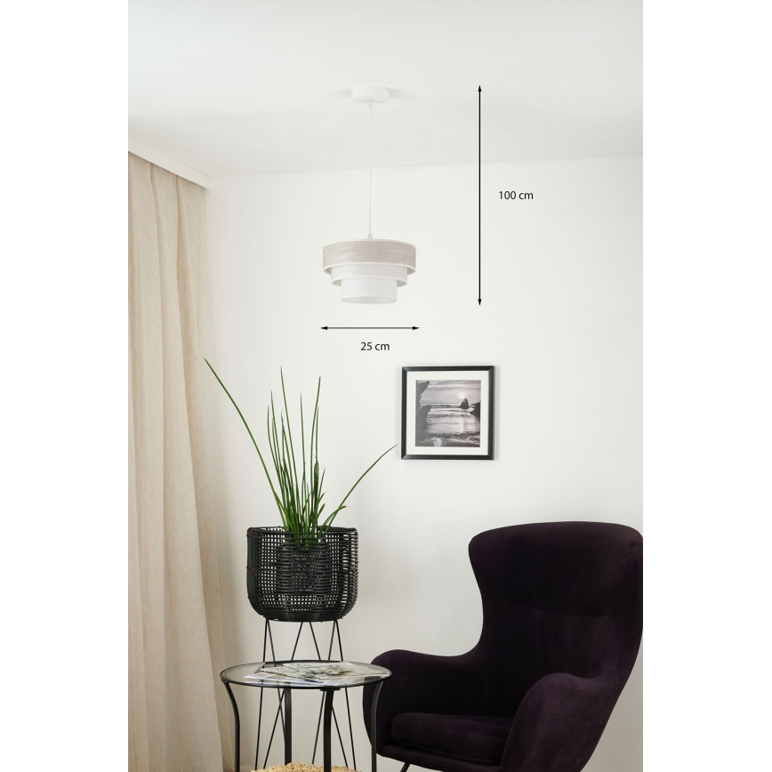 Brilagi - Lühter ALASKA LUNETA 1xE27/15W/230V d. 25 cm hall/kreemikas