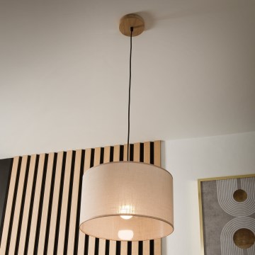 Brilagi - Lühter ANTHONY 1xE27/60W/230V tamm/beež