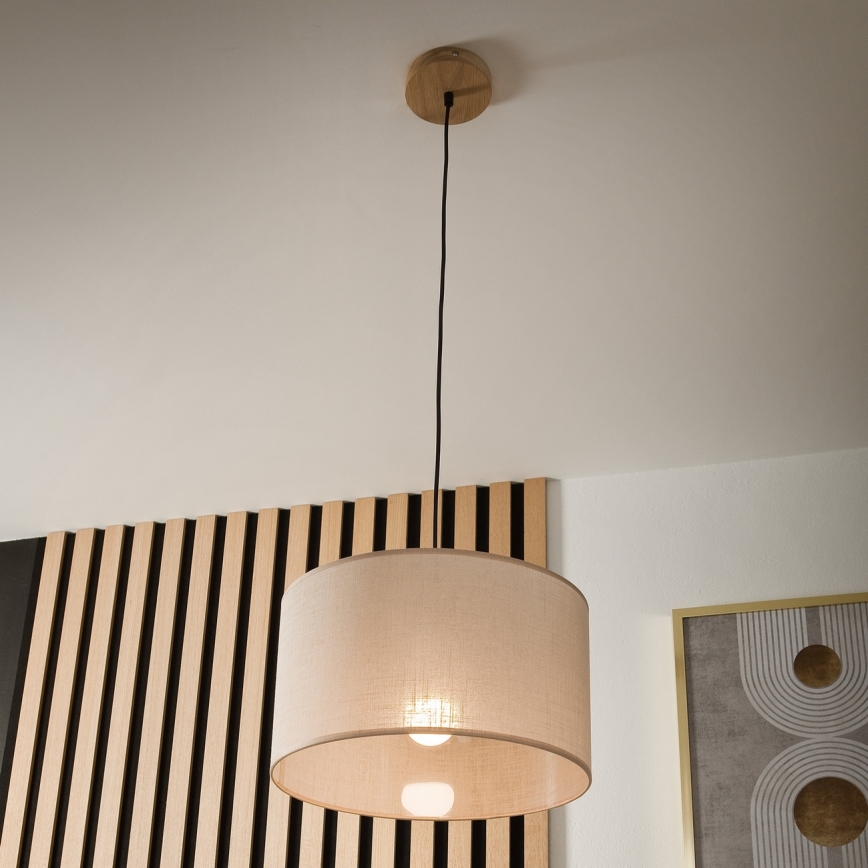 Brilagi - Lühter ANTHONY 1xE27/60W/230V tamm/beež