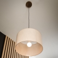 Brilagi - Lühter ANTHONY 1xE27/60W/230V tamm pähklipuu/beež
