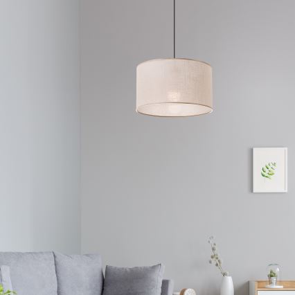 Brilagi - Lühter ANTHONY 1xE27/60W/230V tamm pähklipuu/beež