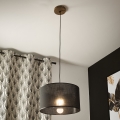 Brilagi - Lühter ANTHONY 1xE27/60W/230V tamm pähklipuu/must