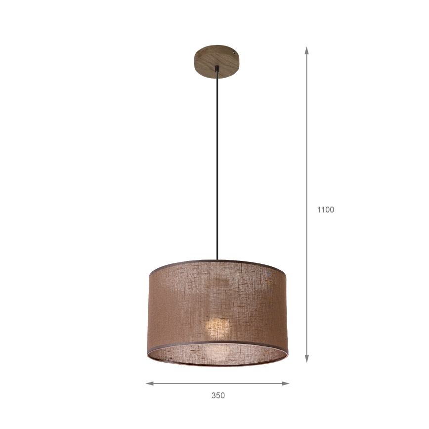 Brilagi - Lühter ANTHONY 1xE27/60W/230V tamm pähklipuu/pruun