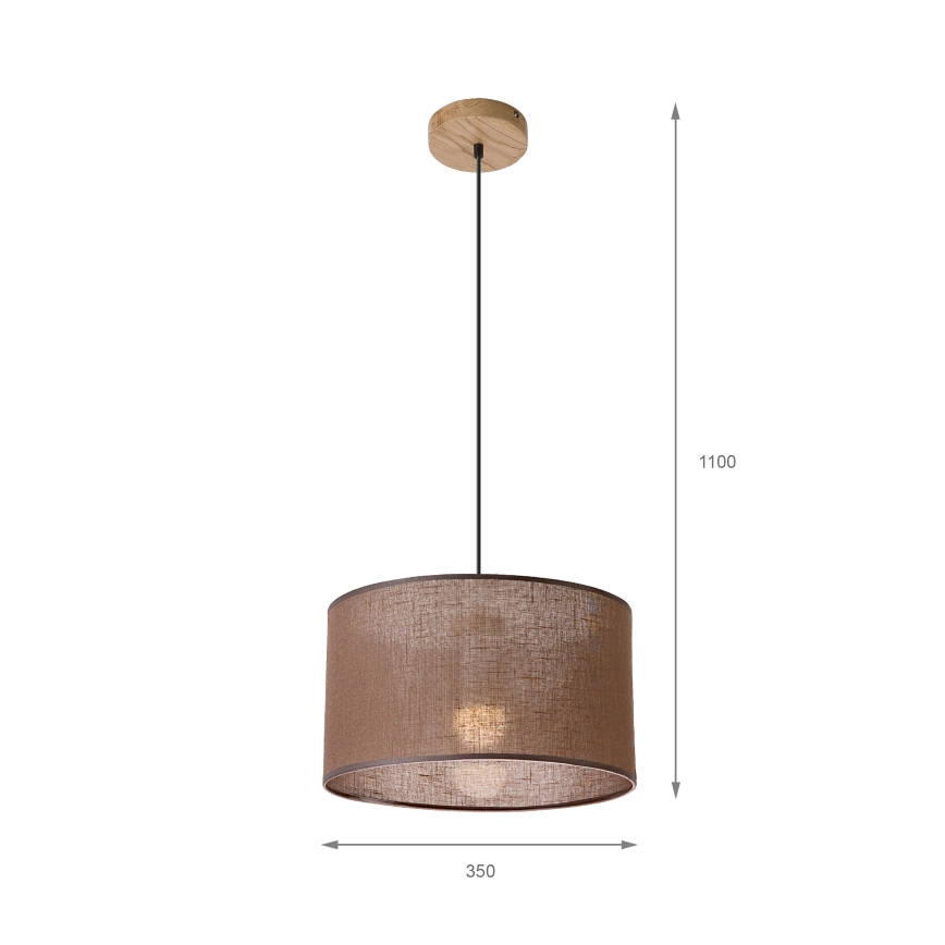 Brilagi - Lühter ANTHONY 1xE27/60W/230V tamm/pruun
