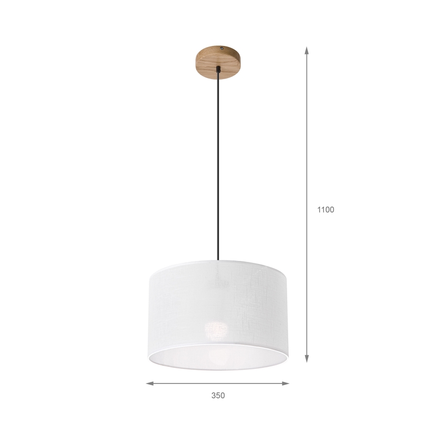 Brilagi - Lühter ANTHONY 1xE27/60W/230V tamm/valge