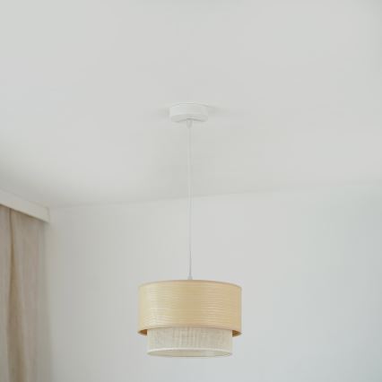 Brilagi - Lühter ARIZONA BOHO 1xE27/15W/230V d. 25 cm beež/valge