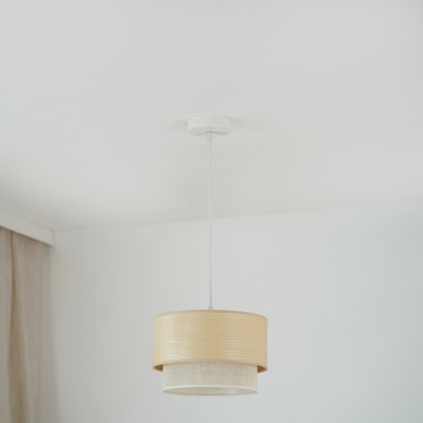 Brilagi - Lühter ARIZONA BOHO 1xE27/15W/230V d. 25 cm beež/valge