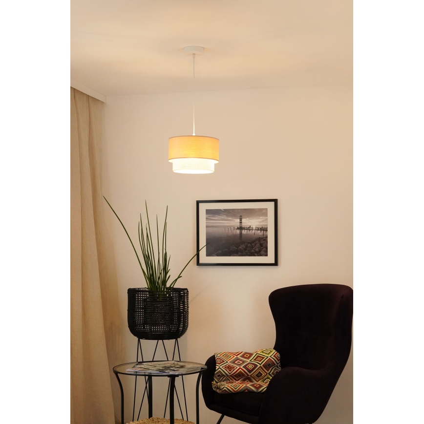 Brilagi - Lühter ARIZONA BOHO 1xE27/15W/230V d. 25 cm beež/valge
