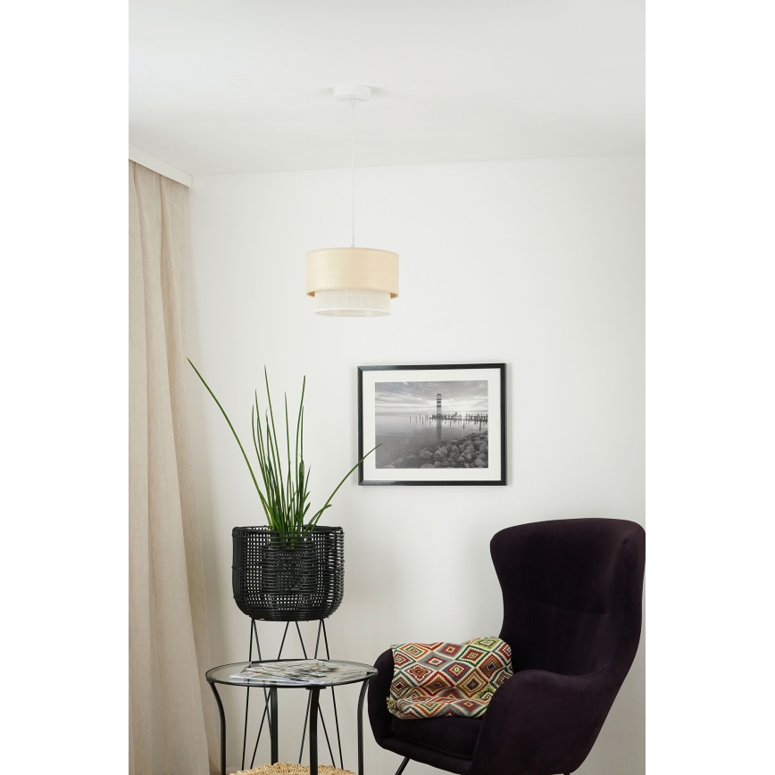 Brilagi - Lühter ARIZONA BOHO 1xE27/15W/230V d. 25 cm beež/valge