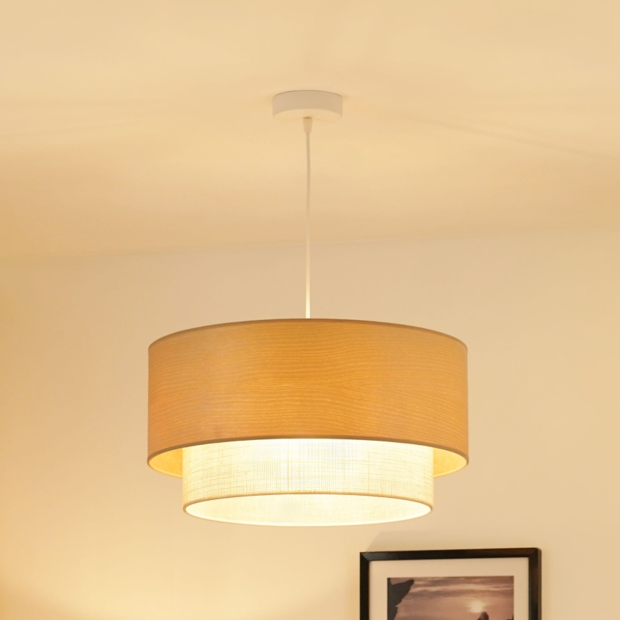 Brilagi - Lühter ARIZONA BOHO 1xE27/15W/230V d. 45 cm beež/valge