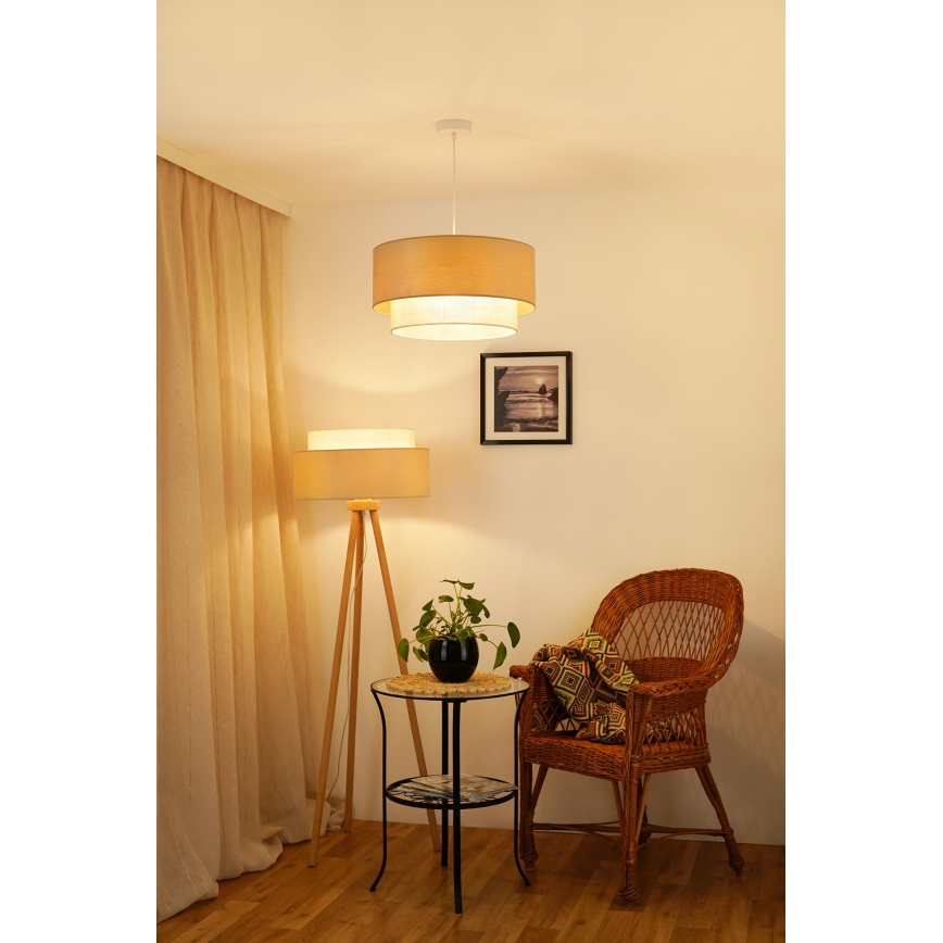 Brilagi - Lühter ARIZONA BOHO 1xE27/15W/230V d. 45 cm beež/valge