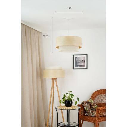 Brilagi - Lühter ARIZONA BOHO 1xE27/15W/230V d. 45 cm beež/valge