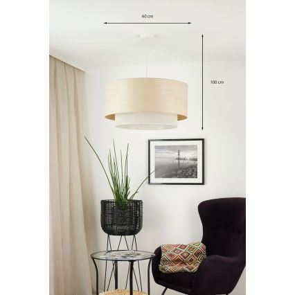 Brilagi - Lühter ARIZONA BOHO 1xE27/15W/230V d. 60 cm beež/valge