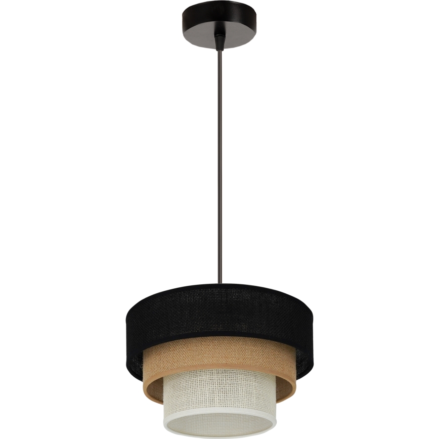 Brilagi - Lühter ASPEN LUNETA 1xE27/15W/230V d. 25 cm must/beež/kreemikas