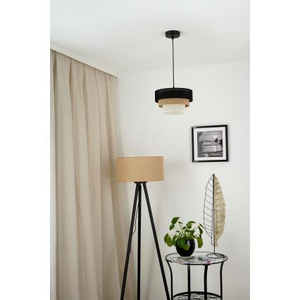 Brilagi - Lühter ASPEN LUNETA 1xE27/15W/230V d. 25 cm must/beež/kreemikas