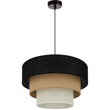 Brilagi - Lühter ASPEN LUNETA 1xE27/15W/230V d. 45 cm must/beež/kreemikas