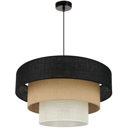 Brilagi - Lühter ASPEN LUNETA 1xE27/15W/230V d. 60 cm must/beež/kreemikas